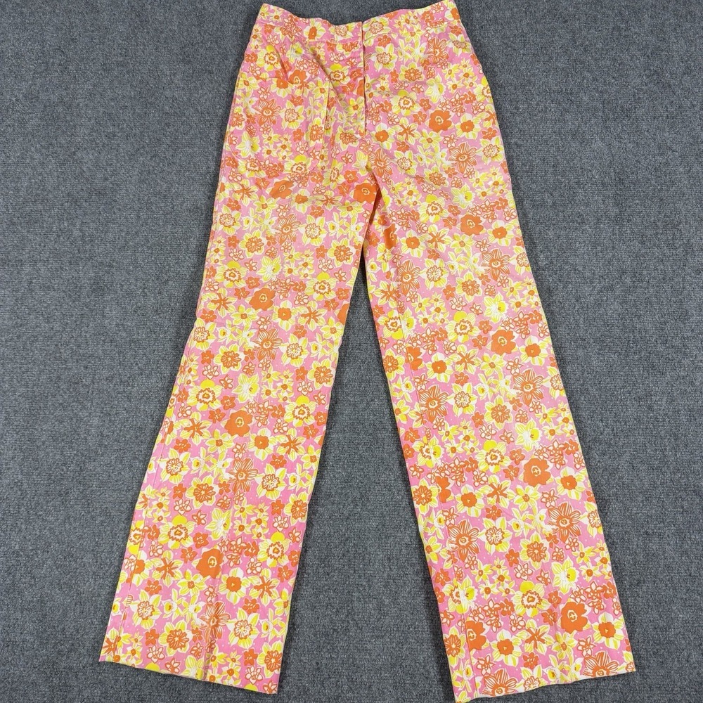 Vintage The Lilly Pulitzer Pants Floral Print 26x28 Psychedelic Art 60s 70s Hipp
